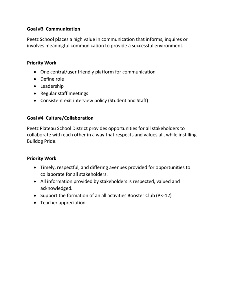 Strategic Planning Agenda