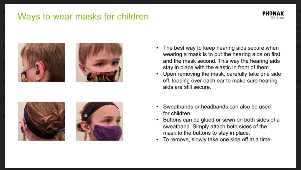 Ideas for wearing masks