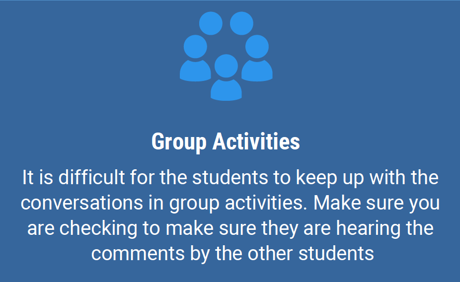 Talking in Group Activities