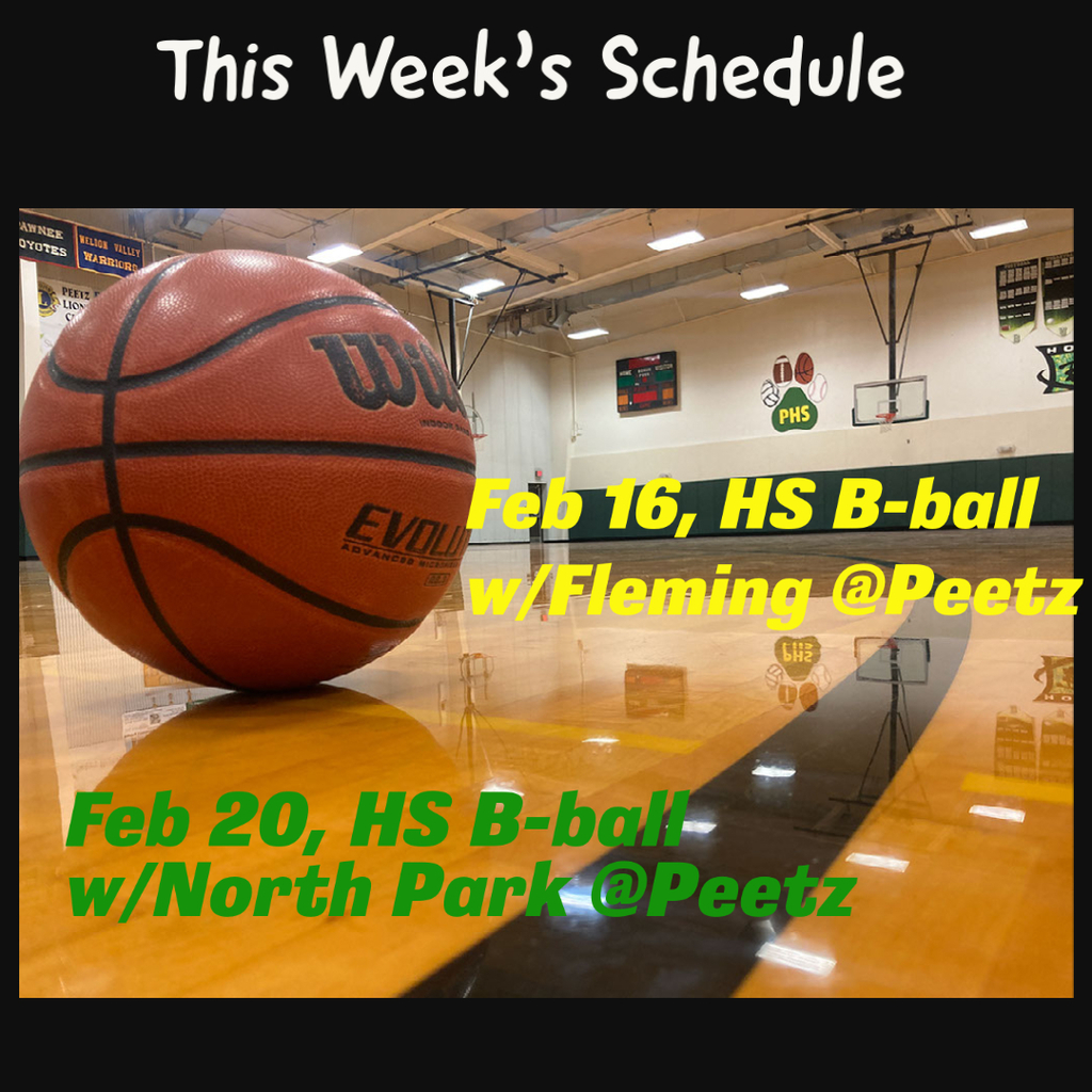 This Weeks Schedule