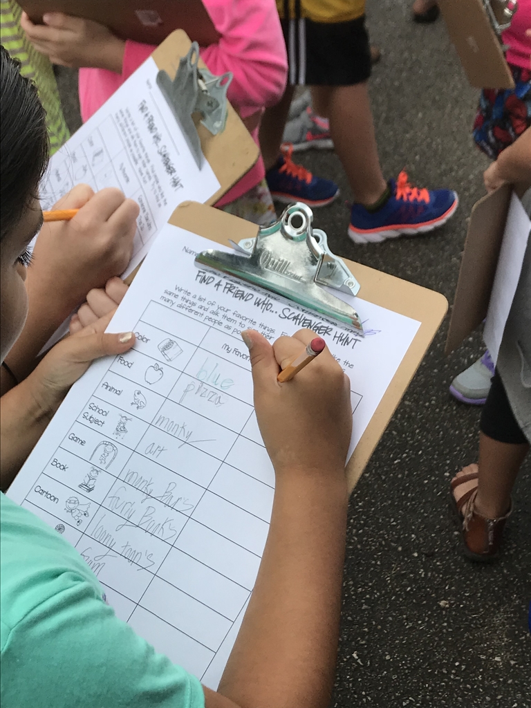 Find a friend 3rd grade scavenger hunt.