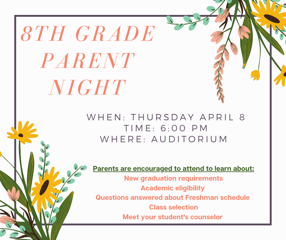 8th grade parent night 