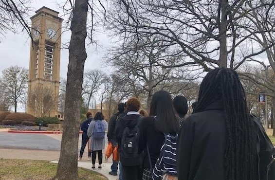 Students walking at UT Tyler