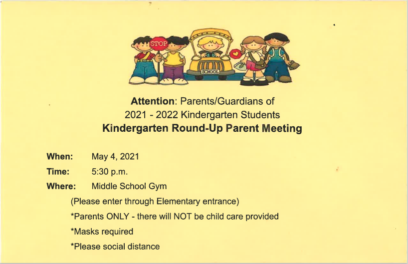 Kindergarten  Roundup Flyer