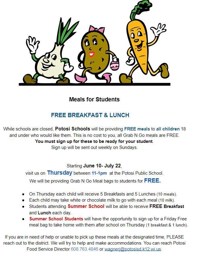 Summer School Free Lunch & Breakfast