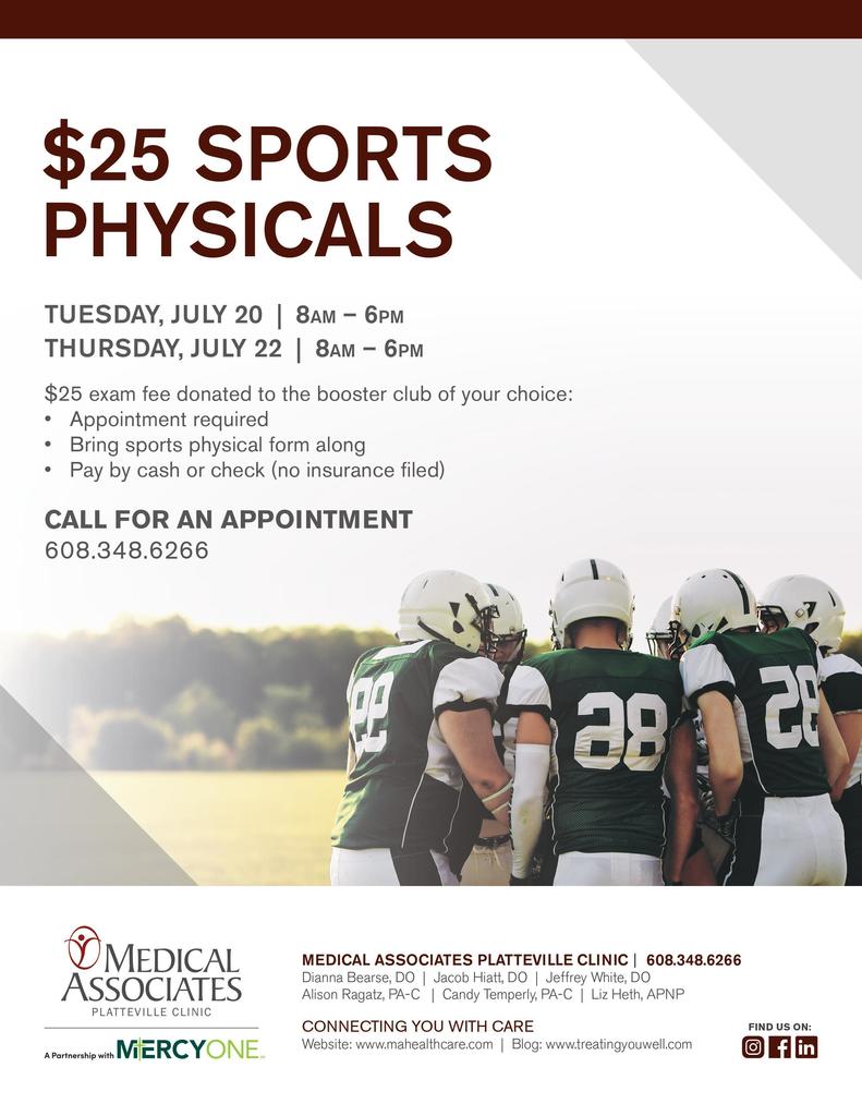 Sports Physicals-July 2021