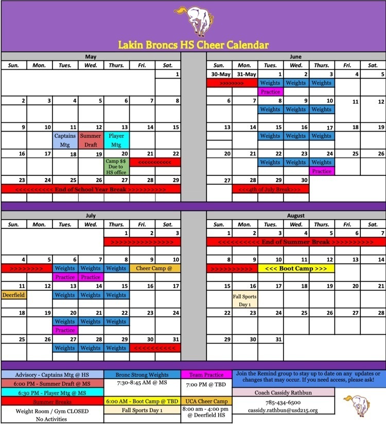 summer calendar