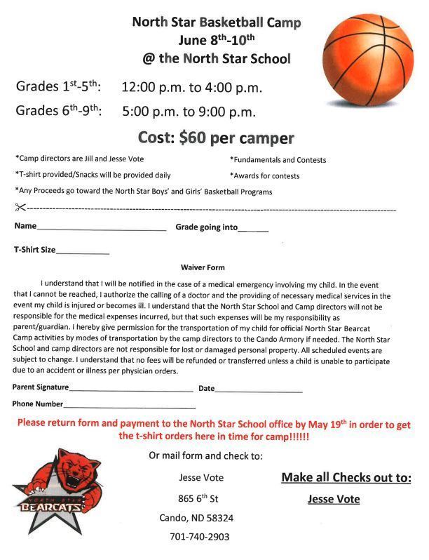 Basketball camp form