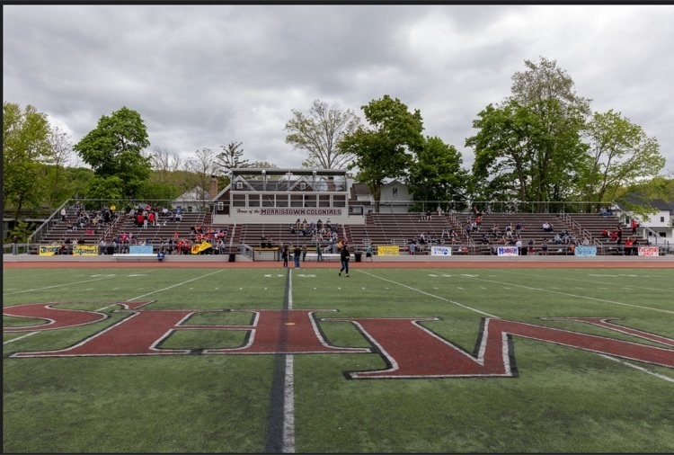 The crowd in the bleachers