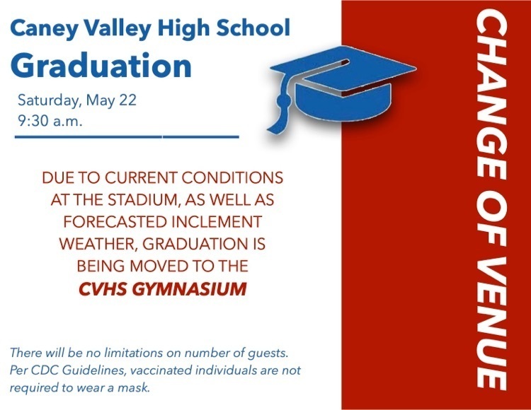 graduation change of venue