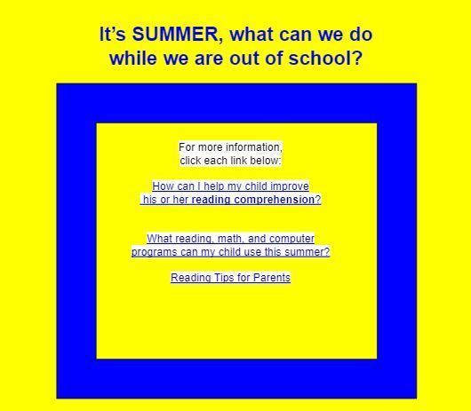 Summer Activities Flyer 