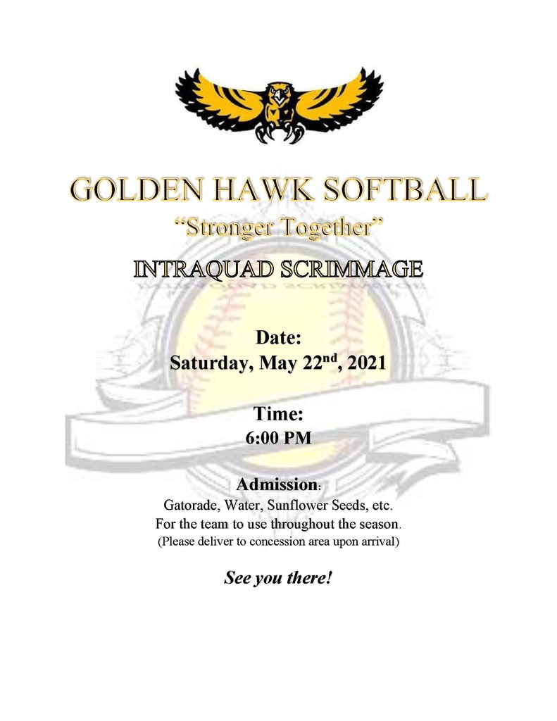softball scrimmage set May 22