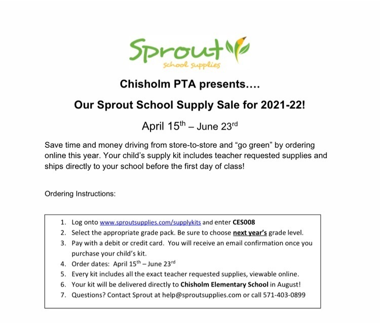 Sprout School Supplies