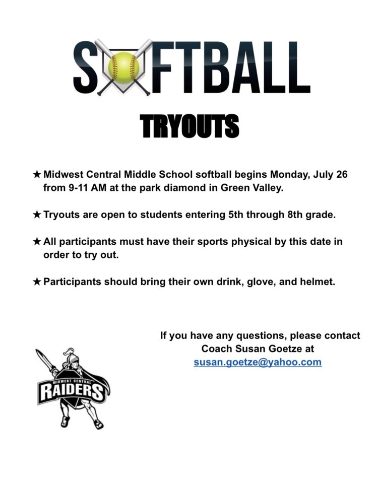 MS softball tryouts 