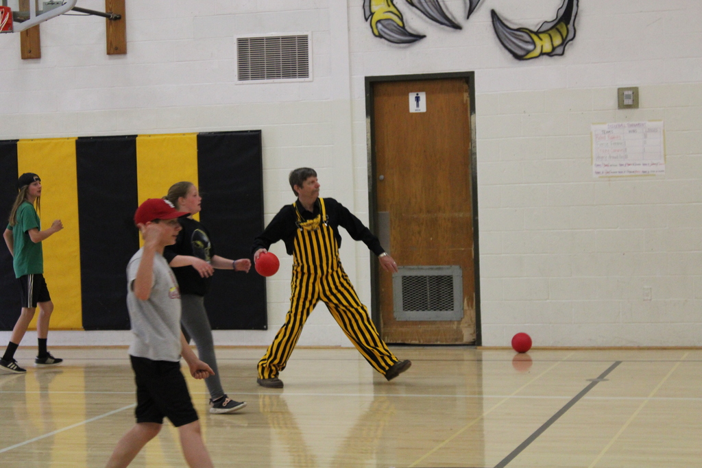 Mark Schneider plays dodgeball