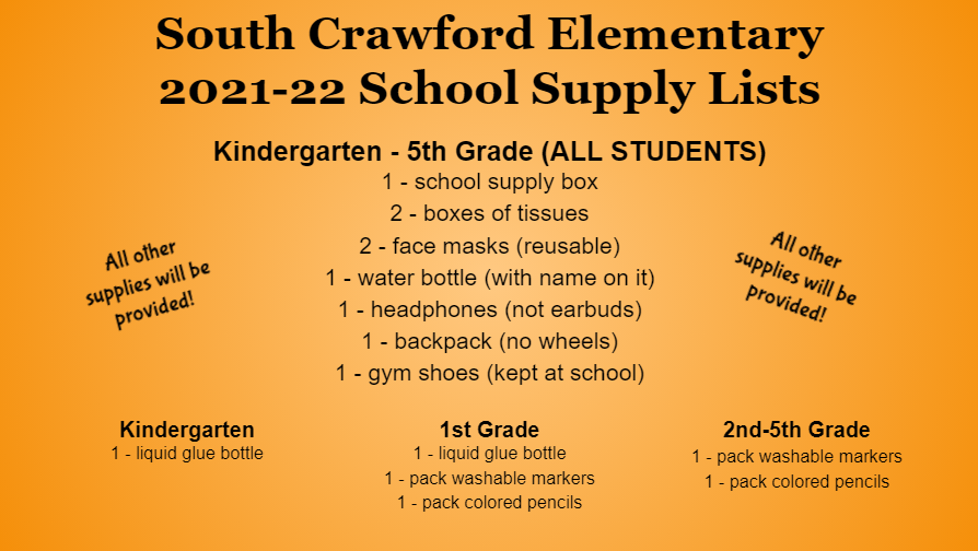Scholl Supply Lists South