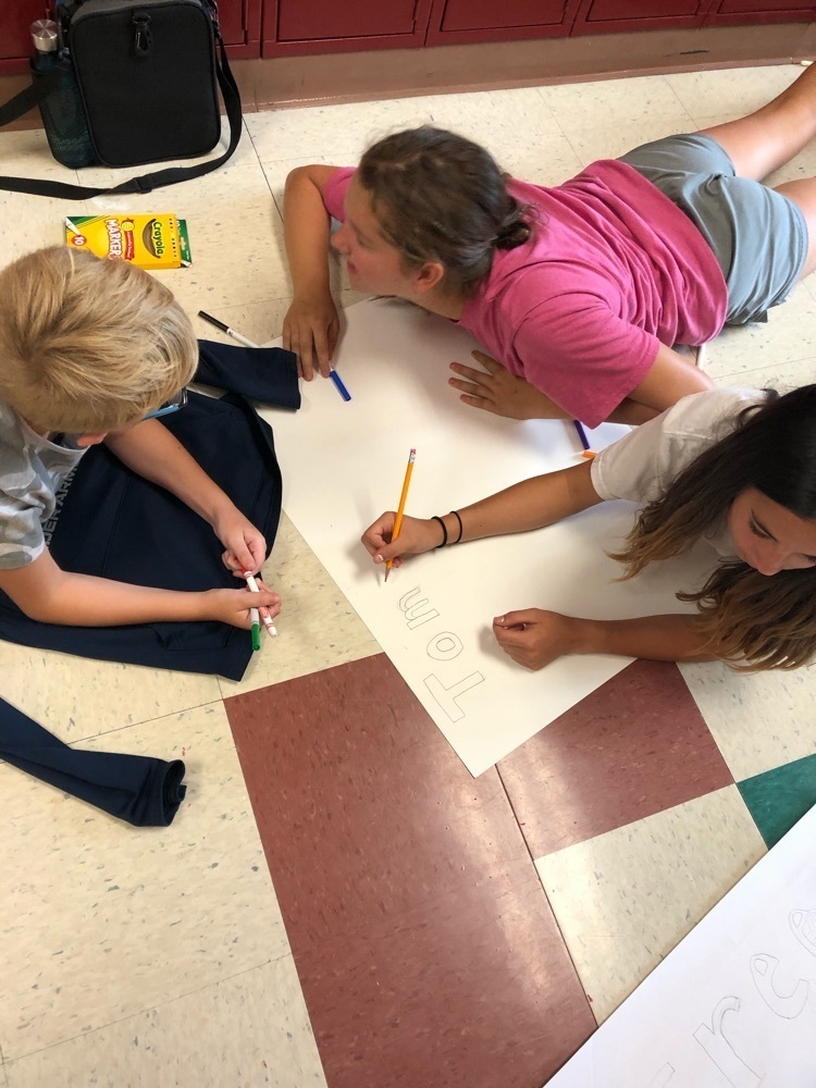 Creating posters in gardening for the produce sale next week. More details to come