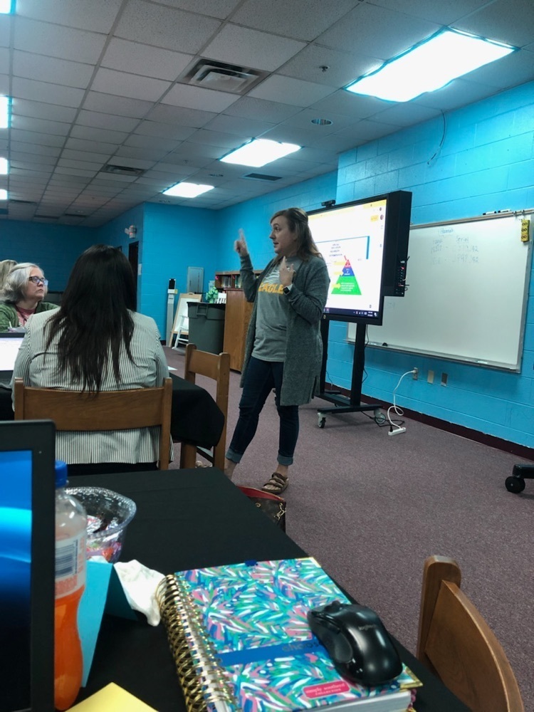 Mrs. Holbrook speaking on the writing process