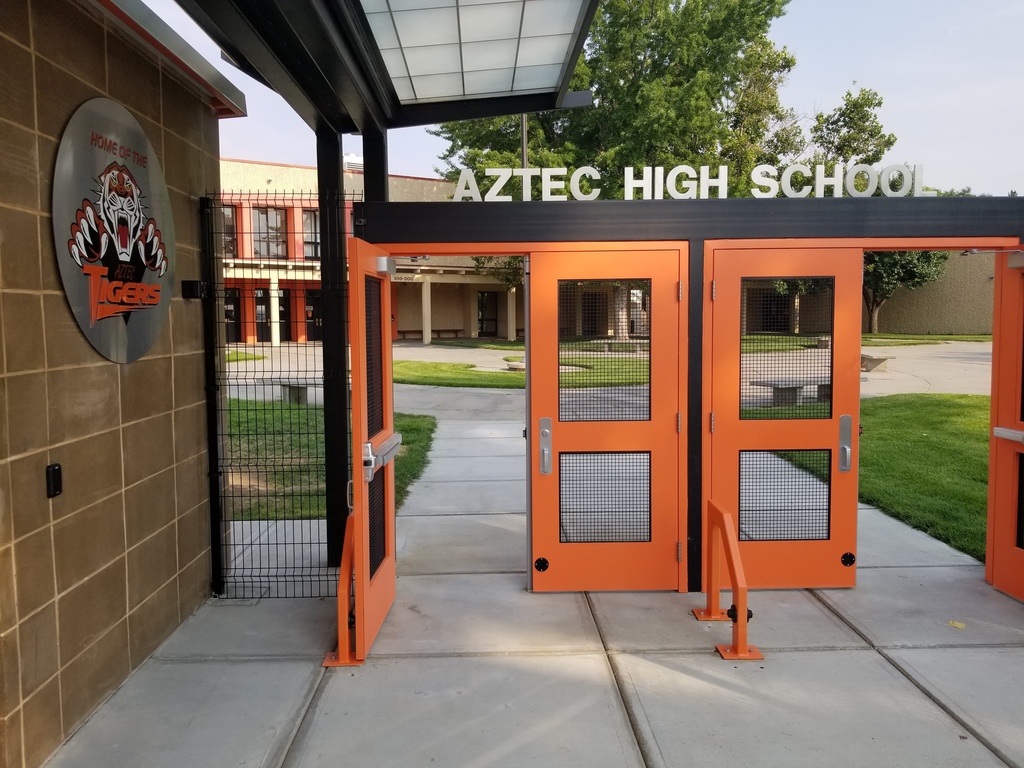 view of AHS bridge entry way July 2021