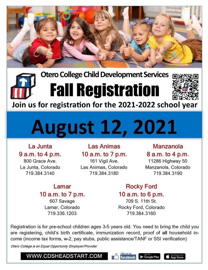 Head Start fall registration