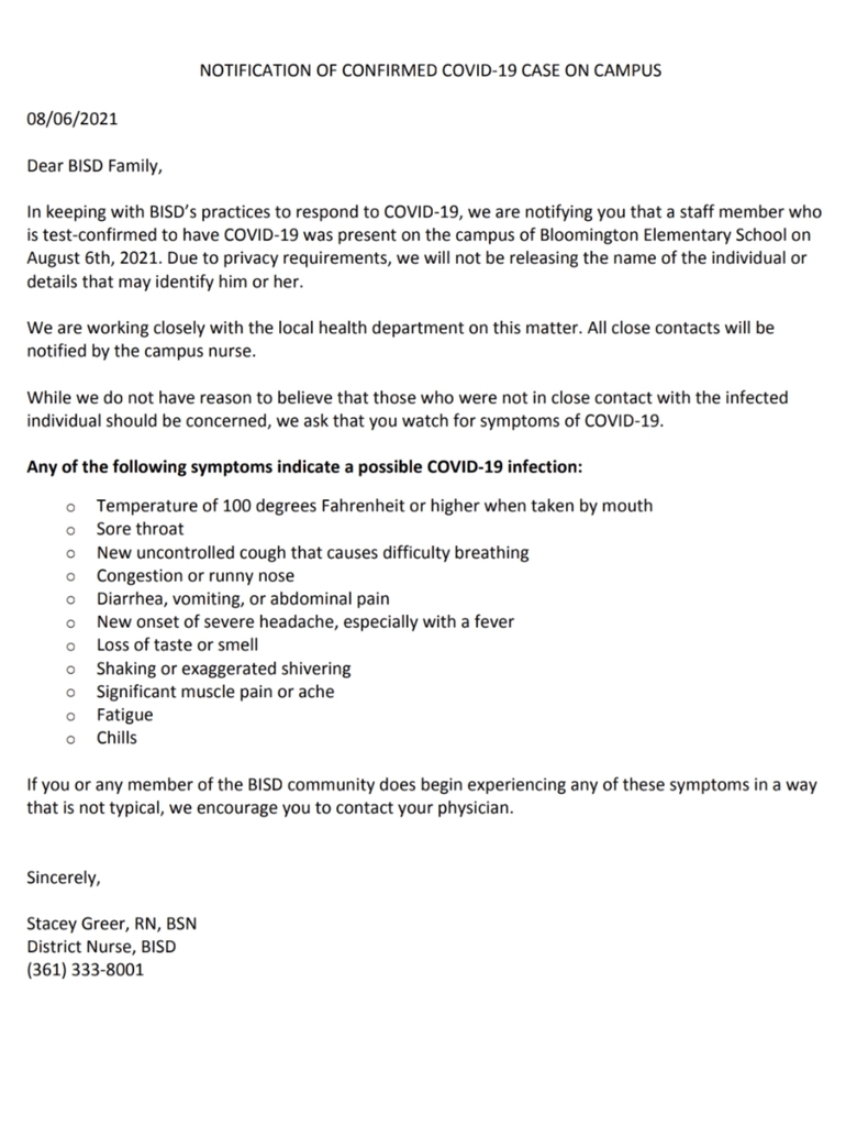 covid notice