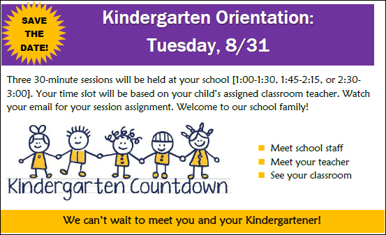 k orientation date 8-31-2021