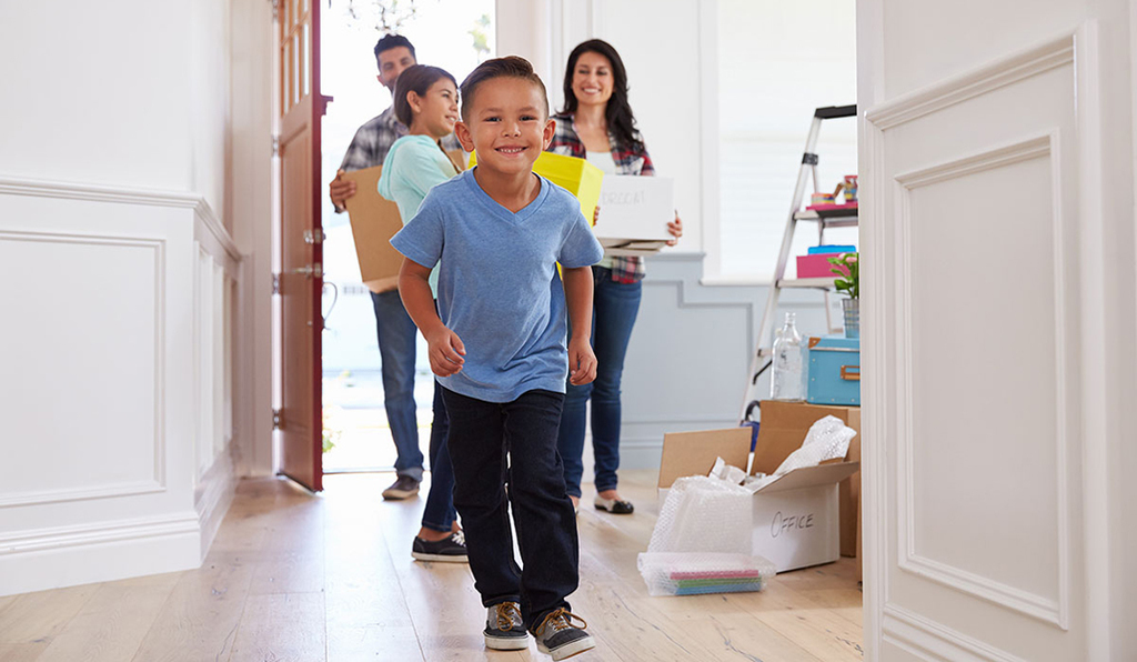 family moving new home