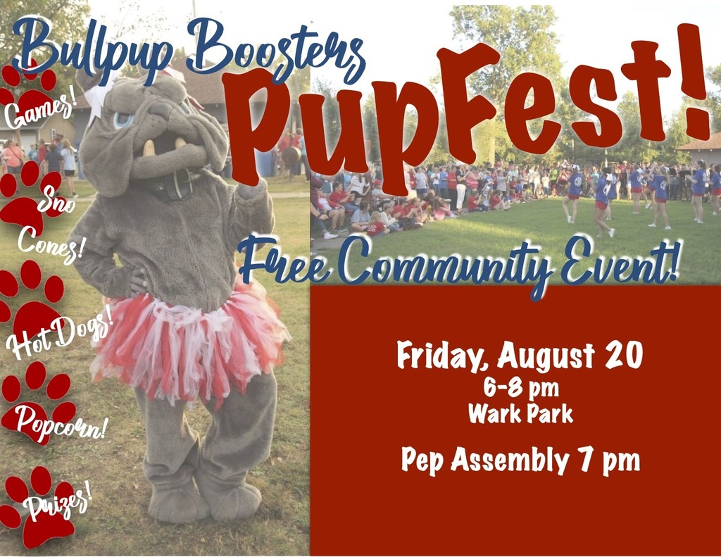 Images of past PupFest festivities with text