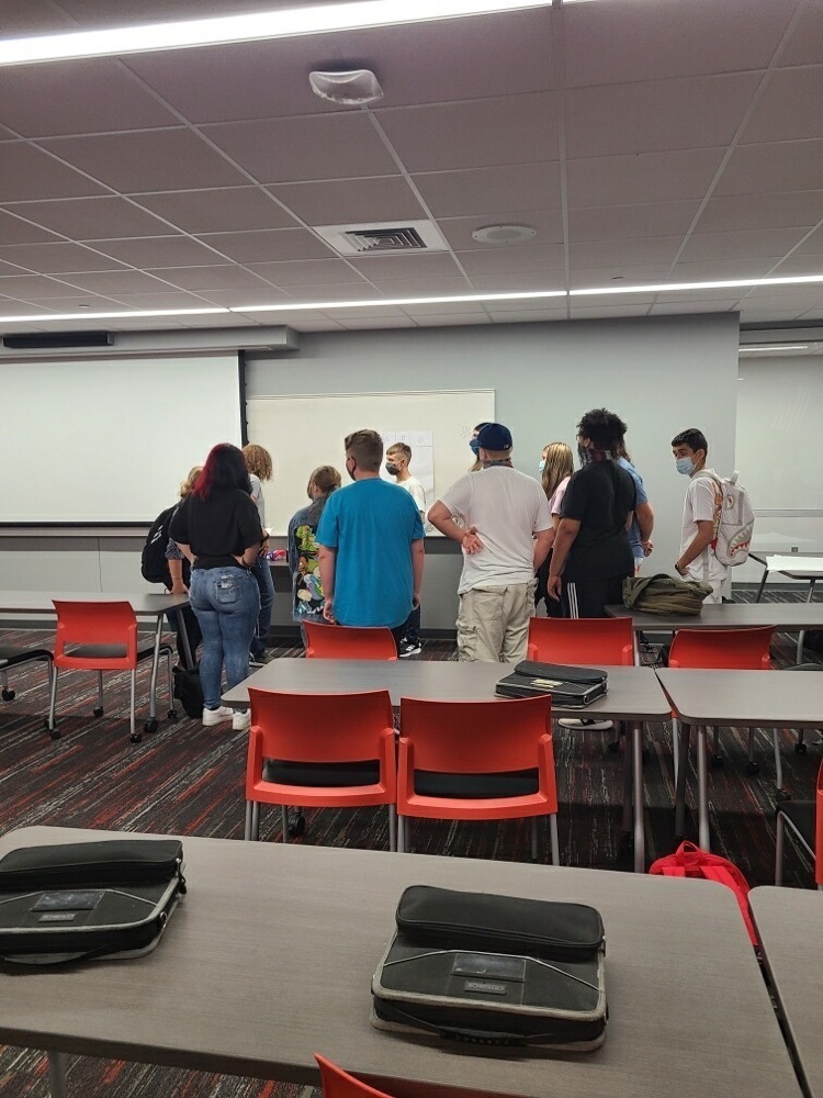 students participating in an activity 