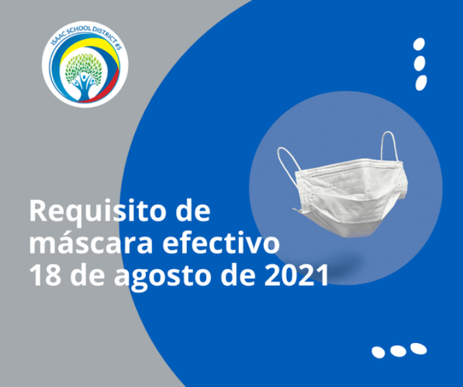 Requisito de mascara efectivo 18 de agosto de 2021