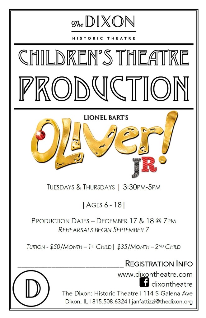 OliverJr Theatre Flyer