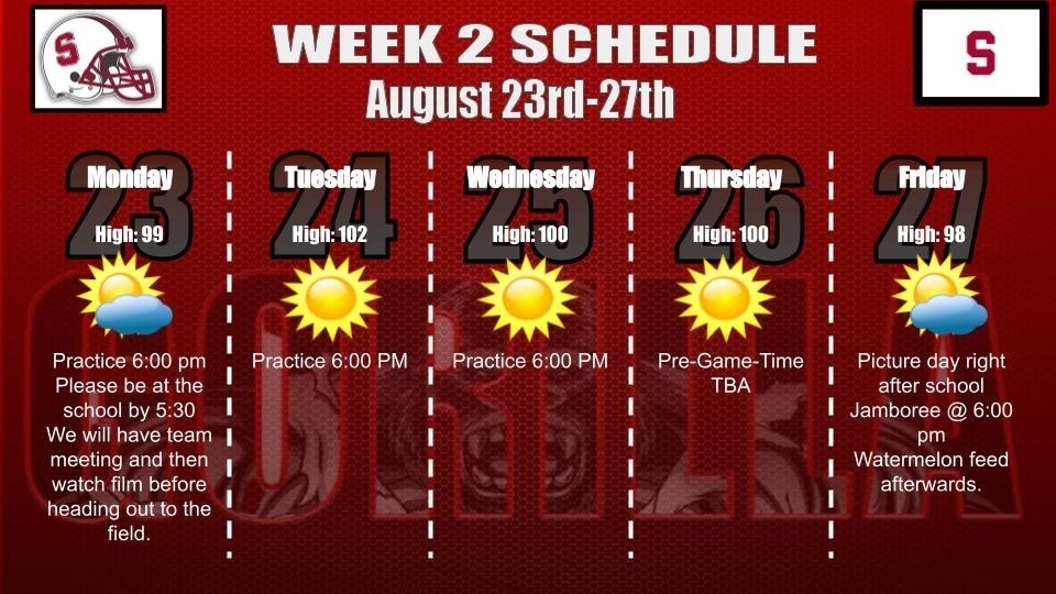 Week 2 Schedule