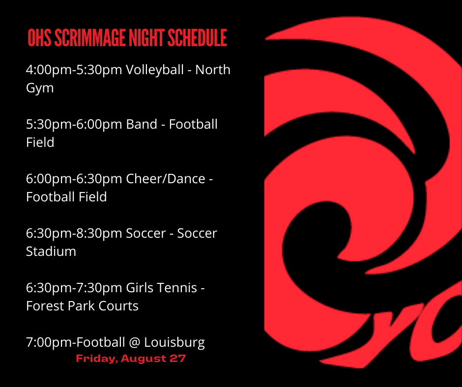 Scrimmage Night Schedule