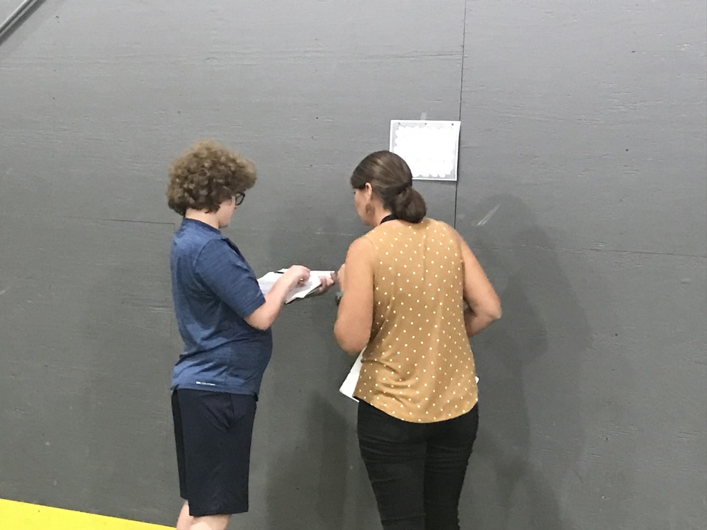 students in indoor facility