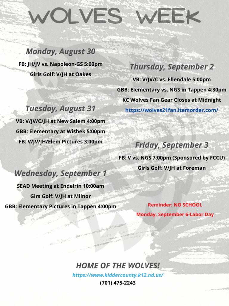8/30/21 Wolves Week
