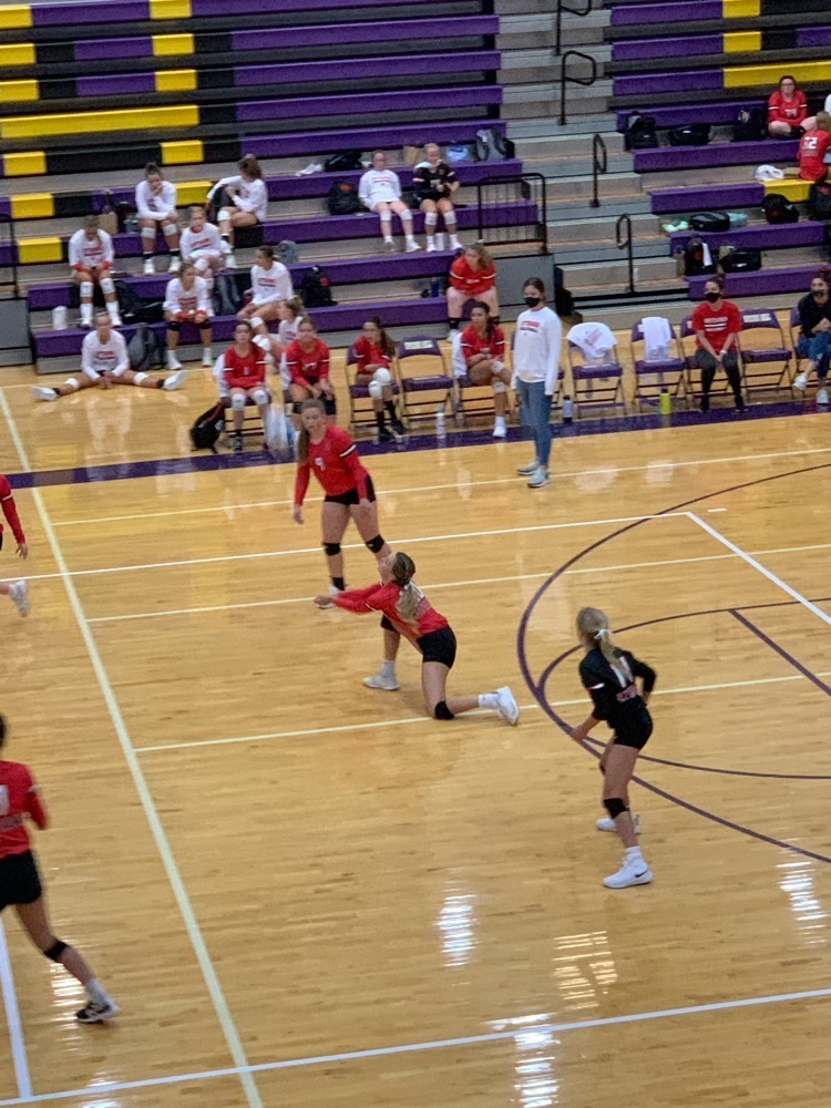 girls playing volleyball 