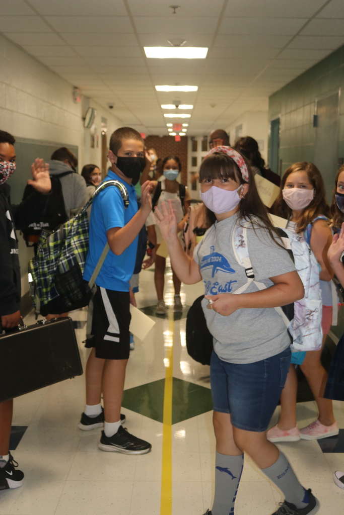 students getting a tour at East Shore MS