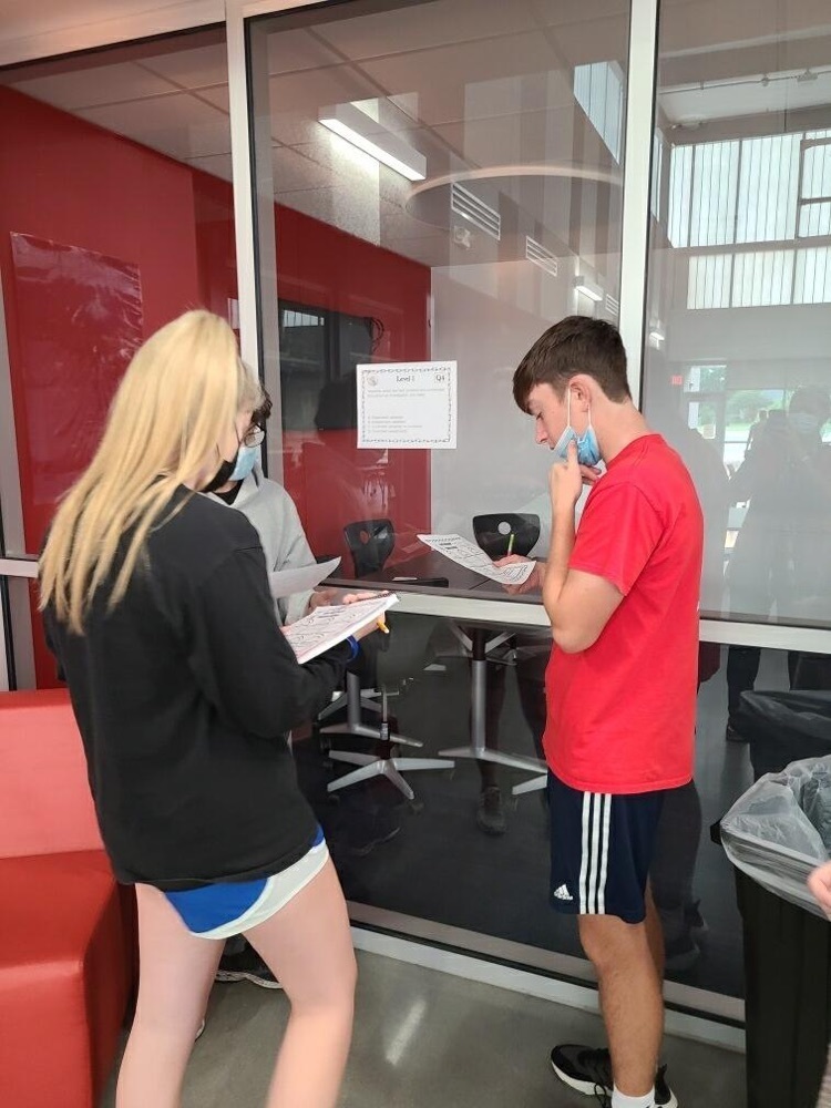students working 
