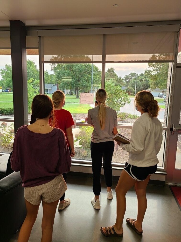 students working 