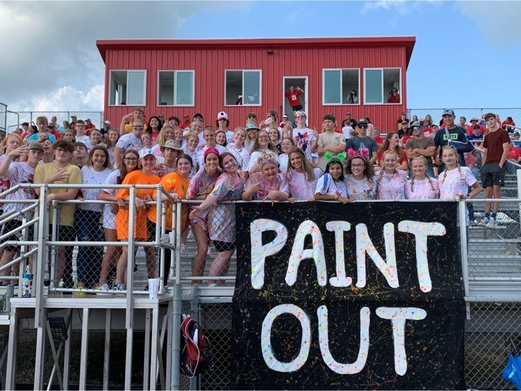 students cheering at a game 