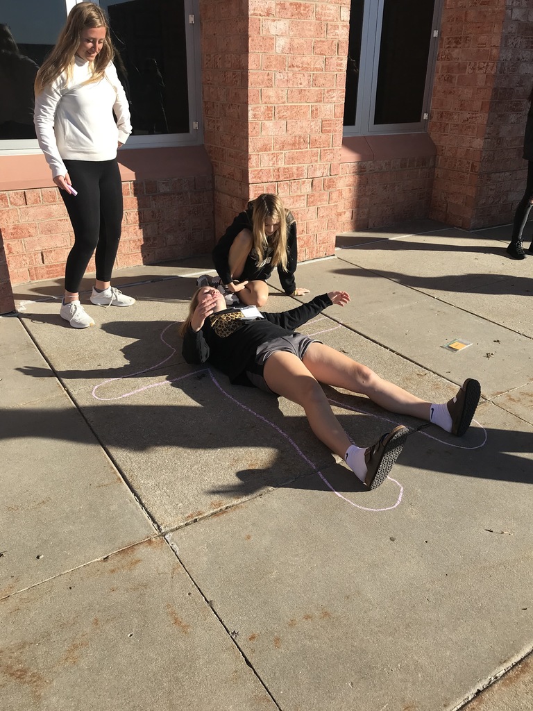 anatomy students working outdoors