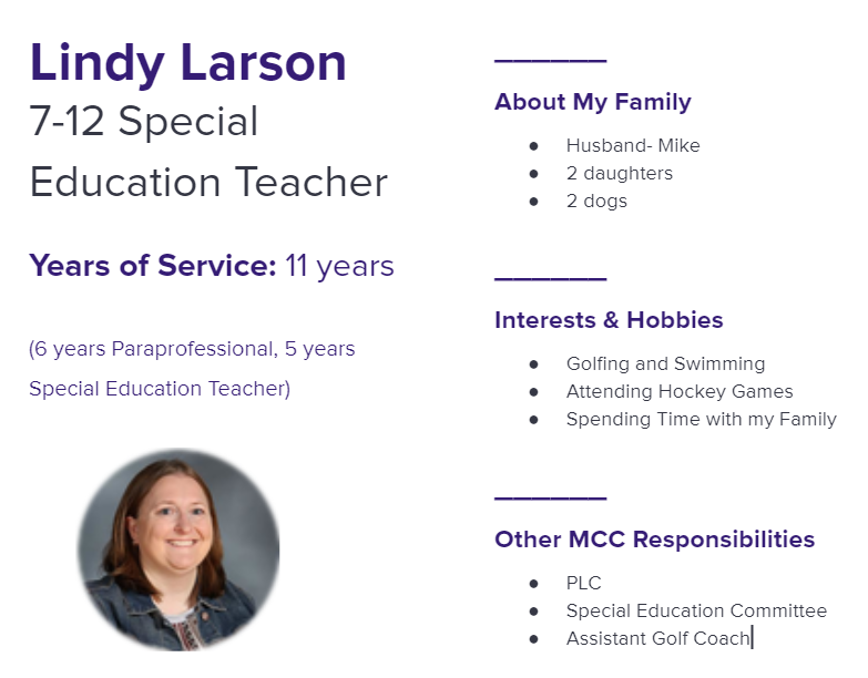Staff Profile of the Week