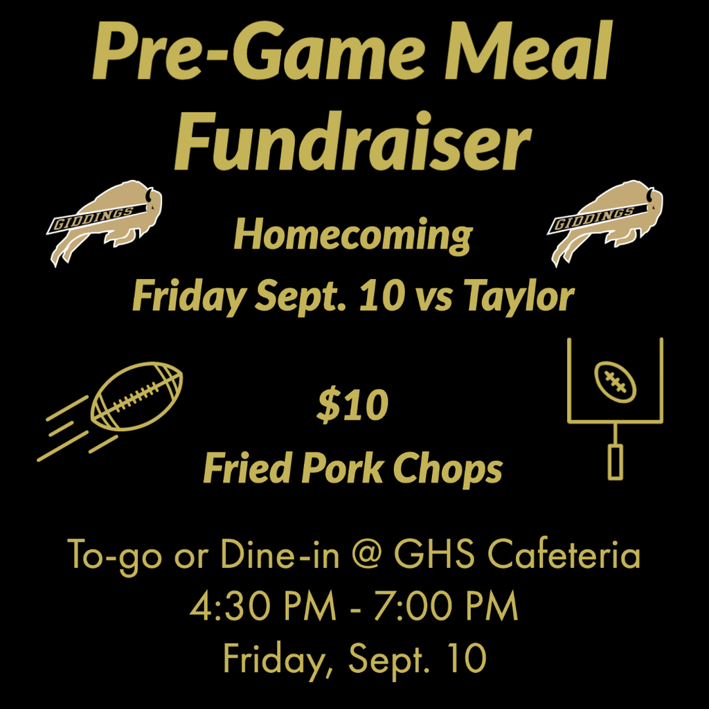 Pre-Game Meal Fundraiser - September 10