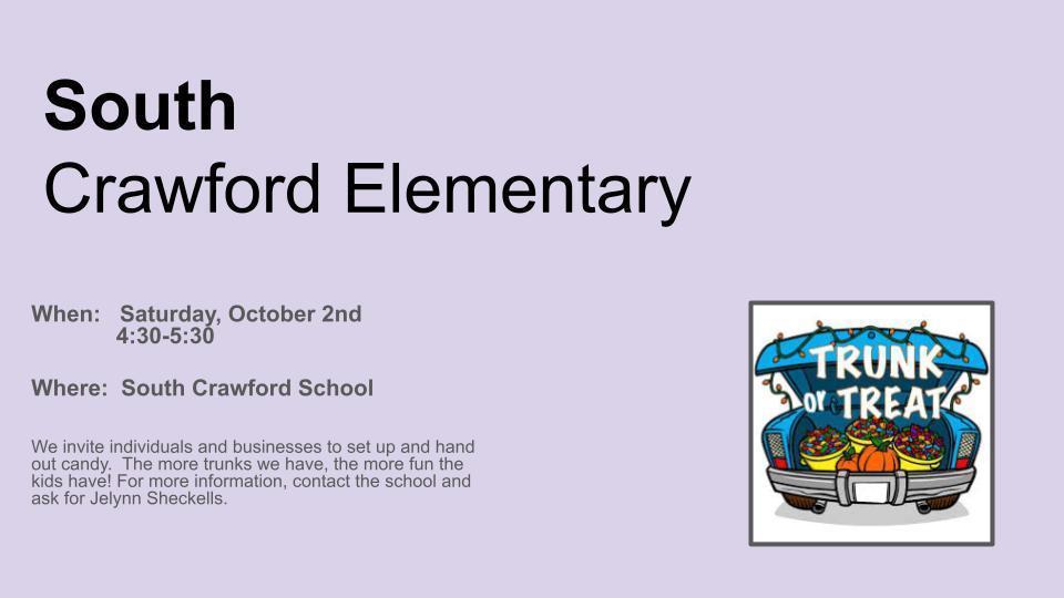 South Crawford Trunk or Treat