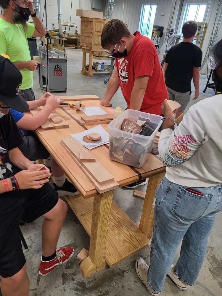 students building an item 