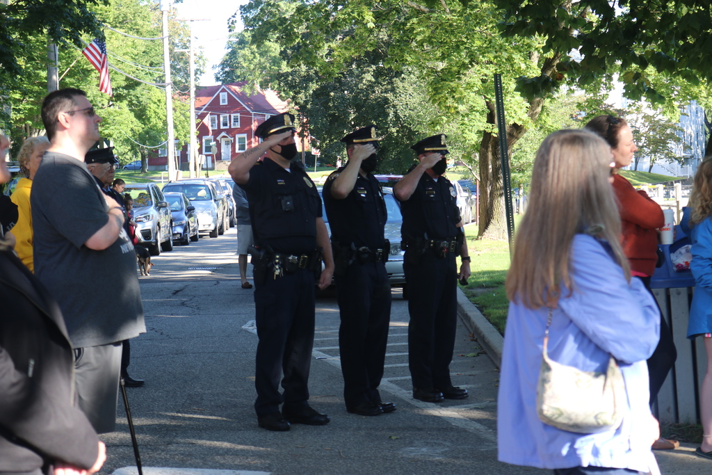 milford ct 9-11 police salute