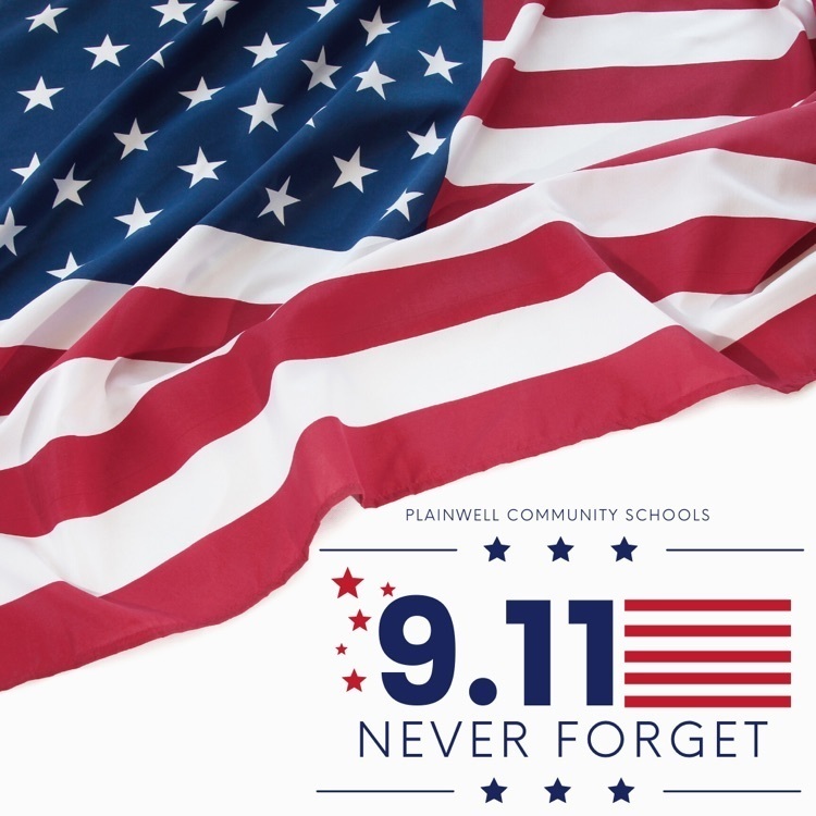 post for 9/11 with American flag