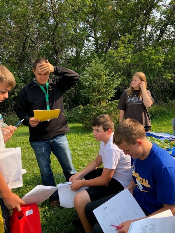 Sheldon Gerhardt doing station of tree identification