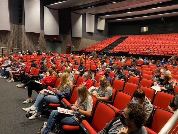 students sitting in the PAC 