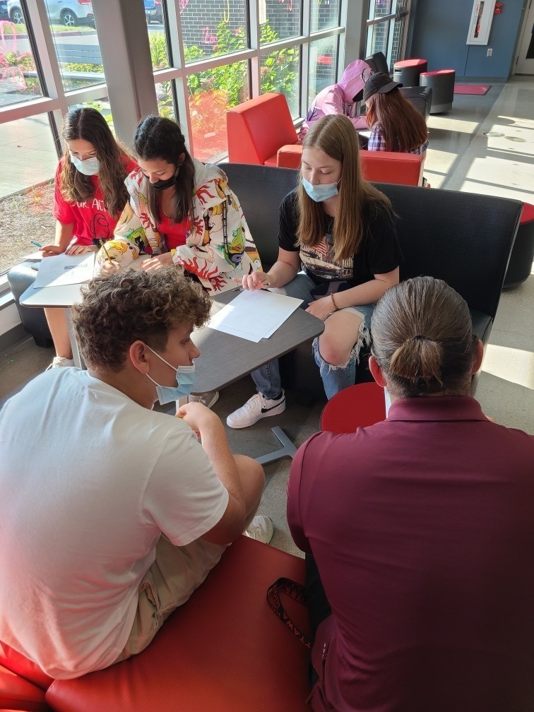 students working 